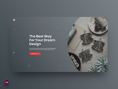 Hero Header - Adobe XD animation branding envato illustration landing themeforest typography unbounce vector web