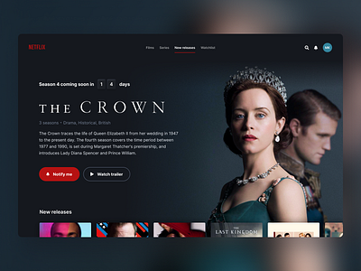 Daily UI 14 - Countdown app clean daily daily ui daily ui 14 daily ui challenge design desktop interface minimal movie netflix tv ui ux web