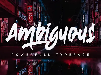 Ambiguous animation app bold branding covid19 design font handmade logo newfont typography web