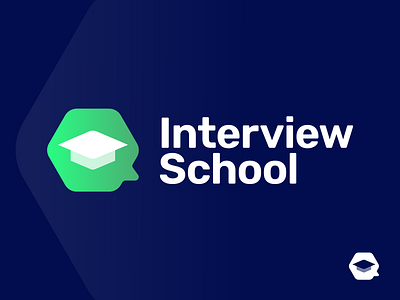 Interview School - Logo Design Exploration brand identity branding branding agency chat discussion corporate feedback graduation cap identity identity design interview school layers logo logo logo design logo designer logotype media tech digital message performance smart logo symbol