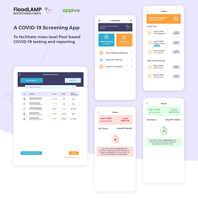 FloodLAMP - COVID-19 Screening app covid 19 mobile app mobile design reports testing ux ui