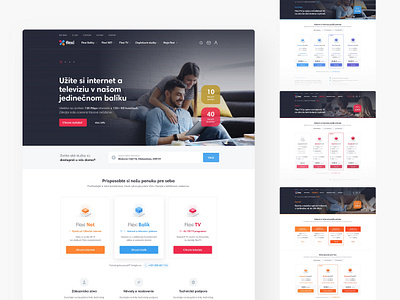 Flexi SK company ecommerce header homepage internet landing provider slovak ui ux web webdesign website