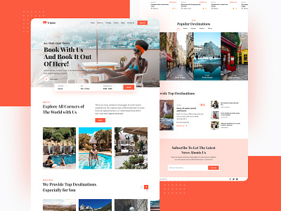 "Triplan Landing page" app design ui web