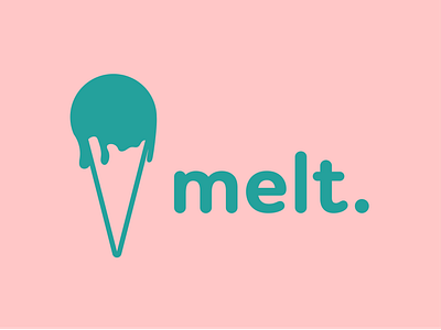 Day 28 of Daily Logo Challenge branding dailylogo dailylogochallenge design drip ice cream ice cream cone icon logo logotype melt vector