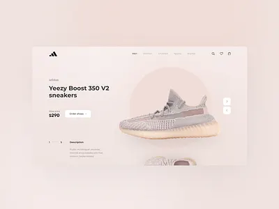Adidas Yeezy Boost adidas concept digital ui ux we design web yeezy