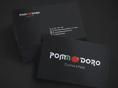 pommodoro business card illustrator logo logodesign