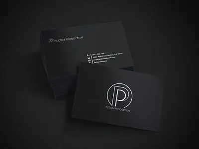 podium production business card businesscard illustration illustrator indesign logo logodesign vector