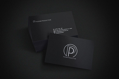 podium production business card businesscard illustration illustrator indesign logo logodesign vector