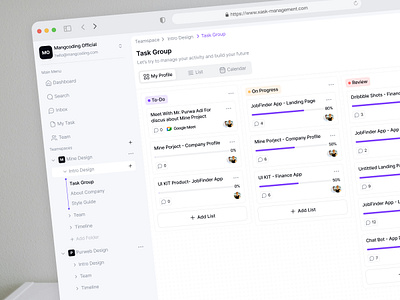 Xask Management - Dashboard Management branding clean dashboard design grid logo management management dashboard mangcoding project management task management ui uiux ux web design