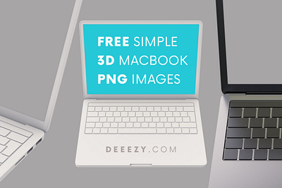 Simple 3D MacBook - Free PNG Images 3d 3d shapes computer deeezy device free free graphics free png free shapes freebie laptop mac macbook notebook png shapes simple