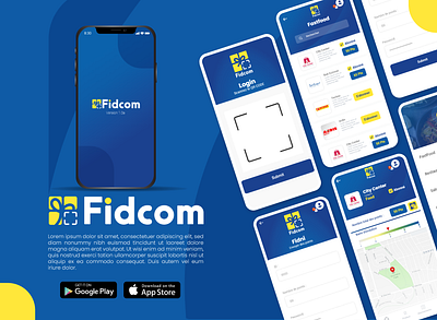 FIDCOM APP app design graphic design ui ux