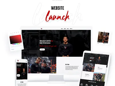 Fitness Website Launch addy banner design branding creative fitness fitnessbarand graphic graphic design instagram logo vector website design