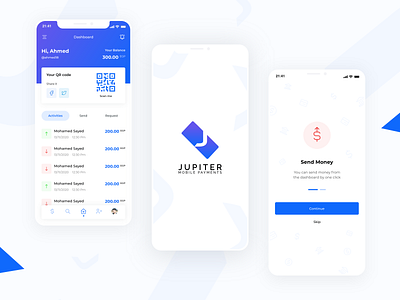 Jupiter Payment App banking banking app banking dashboard bankingapp cash dribbble best shot graphic design mobile app design money money app money transfer onboarding product design send money transfer money ui ux design user experience design user interaction user interface design visual design