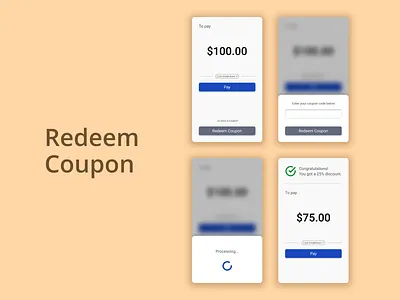 DailyUI Challenge 061 - Redeem Coupon coupon daily 100 challenge dailyui dailyui 061 dailyuichallenge discount mobile app mobile design mobile ui redeem redeem coupon ui ui design