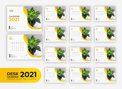 Desk Calendar Design 2021 Vol-4 business calendar 2021 color company corporate creative creative calendar 2021 deco design desk desk calendar desk calendar 2021 green horizontal monday month office orange photo print