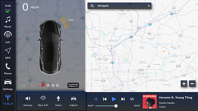 Redesigned Tesla Accessibility UI Design android car carplay design designui graphic design ios tesla ui