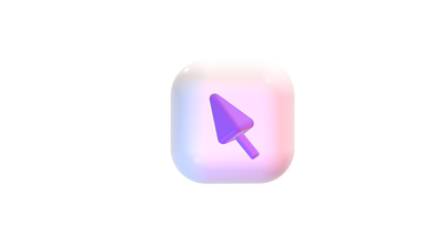 3d icon first try 3d arrow big sur cursor icon illustration