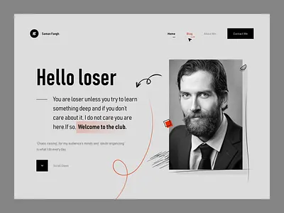 Personal Website - Light Version🔥🤘 animation design header landing page light motion graphics personal trend ui uidesign uiux web web design website