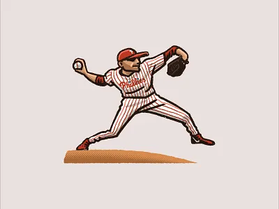 Roy Halladay's Postseason No-Hitter baseball drawing illustration mario mlb philadelphia phillies philly pitcher portrait roy halladay zucca