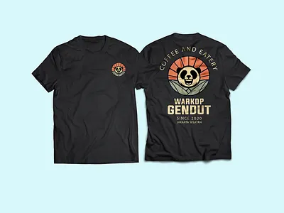 Warkop Gendut T-Shirt Black branding design illustration logo logodesign tshirtdesign typography