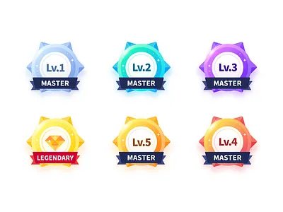 Medal rank icons icon illustration ui