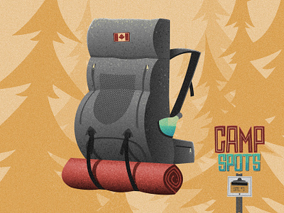 Take a hike! Camp Spot #1 backpacking camping canadian artist explore hiking illustration outdoors retro spot illustration vintage