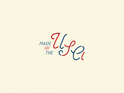 Made in the USA artwork branding custom type design icon illustration lettering logo type type design typography usa vector wordmark