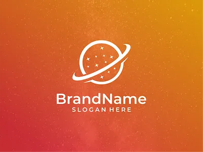 Space Logo Design Template app branding clean design elegant logo galaxy geometric graphic icon illustration inspiration internet logo modern planet saturn space stars tech design vector