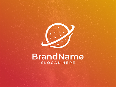 Space Logo Design Template app branding clean design elegant logo galaxy geometric graphic icon illustration inspiration internet logo modern planet saturn space stars tech design vector