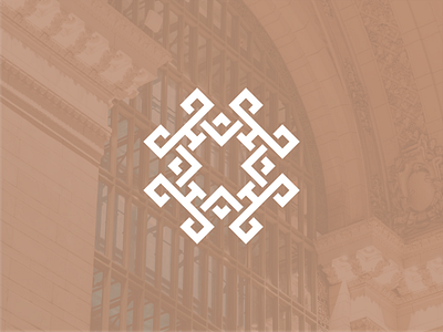 Ornament Logo Design Template app branding brown design geometric graphics icon illustration inspiration internet line logo minimal modern ornament simple tech design template uiux vector