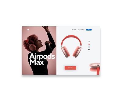 Apple AirPods Max airpods apple store branding clean ecommerce figma interface minimal product store uidesign ux vector web webdesign website