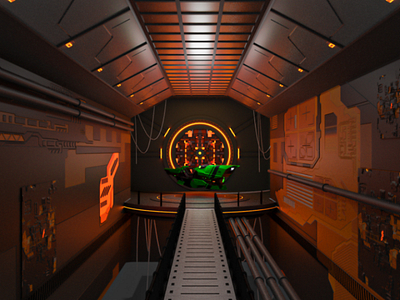 SciFi 3d art artist blender blender3d concept detailing illustration render rendering scifi tunnel