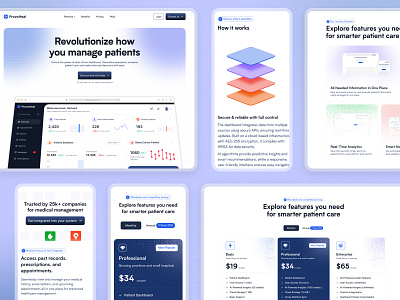 SaaS Medical Landing Page design focotik health record healthcare website landing page landing page design layout medical landing page medical website minimal design patient management patient management website sas sas landing page ui ui design ui ux design web design website website design