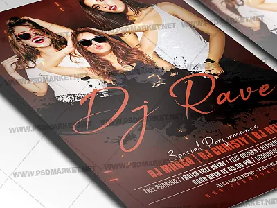 Dj Rave Template - Flyer PSD club flyer club flyers culture club havana night club party club party flyer rave club rave dj social club soho house