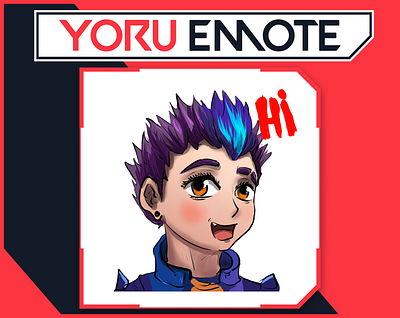 YORU HI Emote from Valorant for Streamer / Twitch Emotes anime emotes emote twitch twitch badges twitch emote twitch graphic valorant