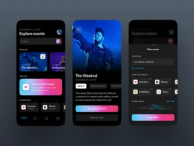 Event Booking App UI app design design fireart fireartstudio flat inspiration interface minimal mobile mobile app mobile design mobile trends mobile ui mobileinspiration mobiletrends mobileui uidesign uiinspiration uitrends uiuxdesign