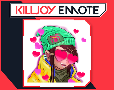 KILLJOY LOVE Emote from Valorant for Streamer / Twitch Emotes anime emotes emote twitch twitch badges twitch emote twitch graphic valorant