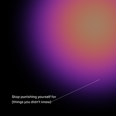 Stop punishing yourself for things you didn’t know design illustration vector