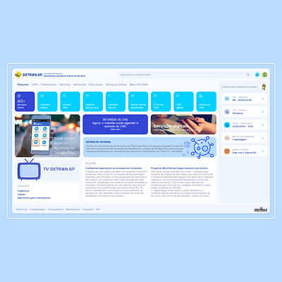 Concept Redesign for DETRAN São Paulo redesign site são paulo web