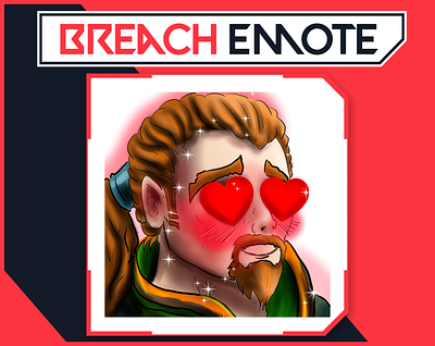 BREACH LOVE Emote from Valorant for Streamer / Twitch Emotes anime emotes emote twitch twitch badges twitch emote twitch graphic valorant