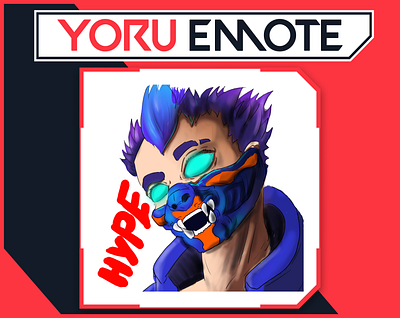 YORU Emote from Valorant for Streamer / Twitch Emotes anime emotes emote twitch twitch badges twitch emote twitch graphic valorant