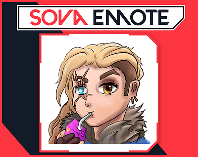 SOVA Emote from Valorant for Streamer / Twitch Emotes anime emotes emote twitch twitch badges twitch emote twitch graphic valorant