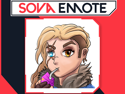 SOVA Emote from Valorant for Streamer / Twitch Emotes anime emotes emote twitch twitch badges twitch emote twitch graphic valorant