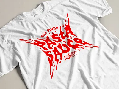Pasta Sauce apparel illustration lettering metal pasta sauce shirt texture type vintage
