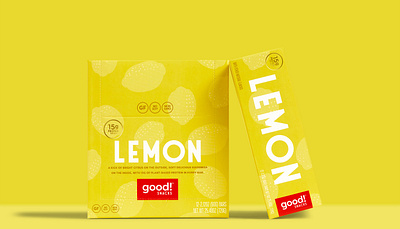 Good! Snacks Protein Bar Branding & Packaging Design box brand identity brand strategy brand system branding consumer packaged goods cpg creative director food food packaging graphic design lemon logo design packaging design protein bar