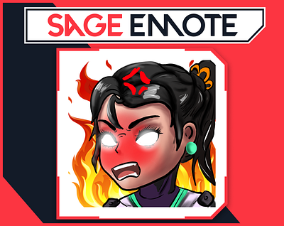 SAGE RAGE Emote from Valorant for Streamer / Twitch Emotes anime emotes emote twitch twitch badges twitch emote twitch graphic valorant