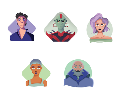 Avatars branding design illustration