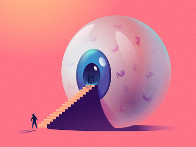 Eye catcher branding design eye gradients illustration illustrator