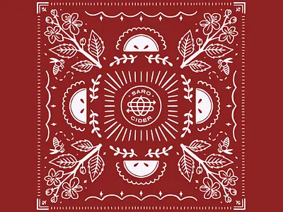 Cider brewery bandana art bandana branding design drawing graphic design hand drawn illustration procreate procreate art