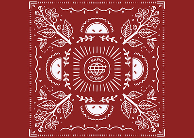 Cider brewery bandana art bandana branding design drawing graphic design hand drawn illustration procreate procreate art